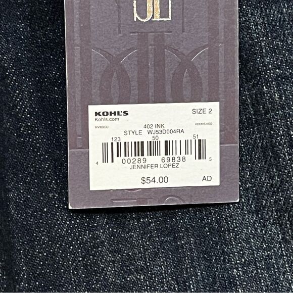 NWT Jennifer Lopez Boyfriend Mid Rise Straight Leg Jeans size 2 Stretch Denim - Picture 7 of 14